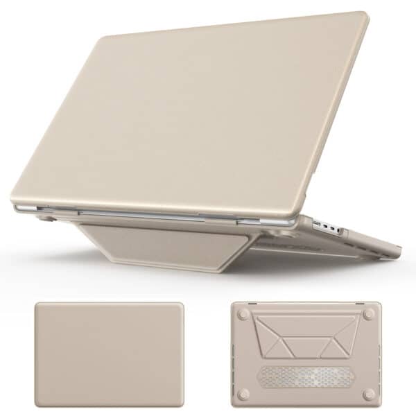 Turtle Shift vegan leer Laptopcover MacBook Pro 16' inch - 2023 / 2021 - A2485 / A2780 / A2991 - Beige