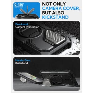 Armorbox Samsung Galaxy S25 Plus hoesje met screen protector - Zwart - 4