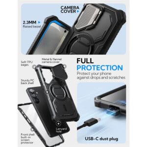 Armorbox Samsung Galaxy S25 Plus hoesje met screen protector - Zwart - 7