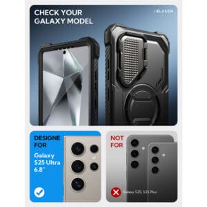 Armorbox Samsung Galaxy S25 Ultra hoesje met screen protector - Zwart - 5