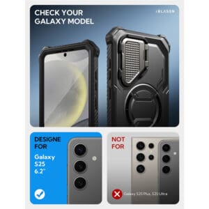 Armorbox Samsung Galaxy S25 hoesje met screen protector - Zwart - 1