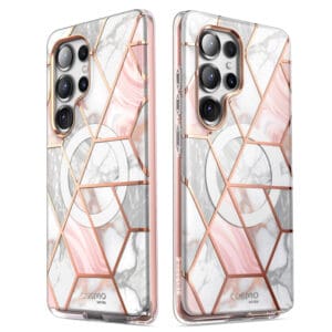 Cosmo 360 hoesje met screenprotector geschikt voor Samsung S25 Ultra - Marmer - 10