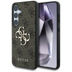 Guess Metal Logo Samsung Galaxy S25 hoesje - Bruin Main Image