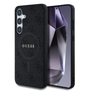Guess PU Leer 4G Logo met MagSafe Samsung Galaxy S25 - Grijs Main Image