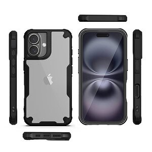 Hybrid X iPhone 16 Plus transparant hoesje - 1