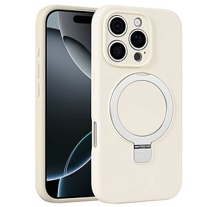 Siliconen hoesje iPhone 16 Pro geschikt voor MagSafe - Beige - 1
