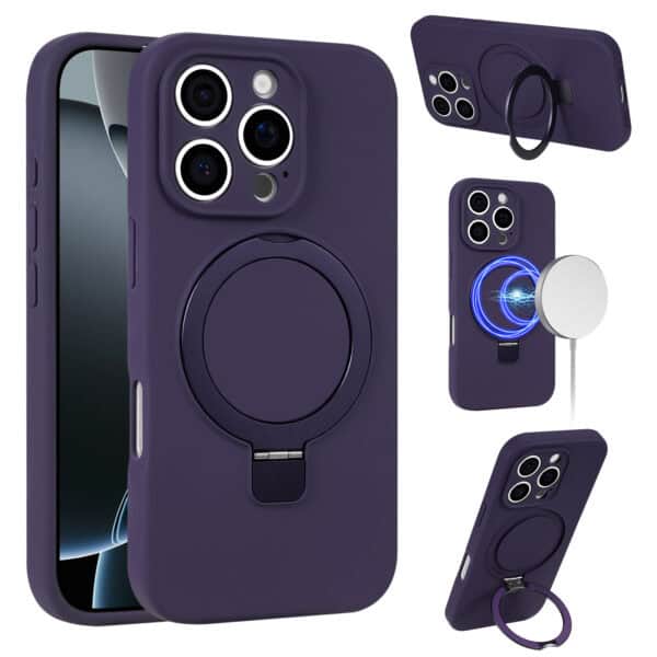 Siliconen hoesje iPhone 16 Pro Max geschikt voor MagSafe - Paars