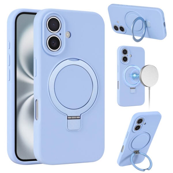 Siliconen hoesje iPhone 16 Plus geschikt voor MagSafe - Blauw