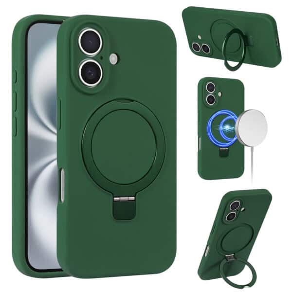 Siliconen hoesje iPhone 16 Plus geschikt voor MagSafe - Groen
