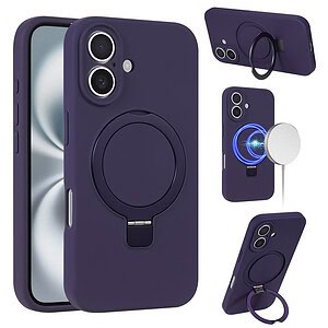 Siliconen hoesje iPhone 16 Plus geschikt voor MagSafe - Paars Main Image