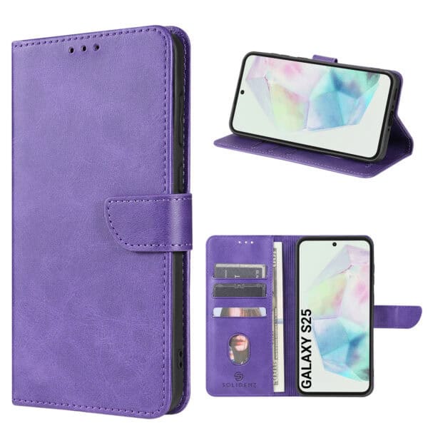 Solidenz bookcase Samsung Galaxy S25 - Paars