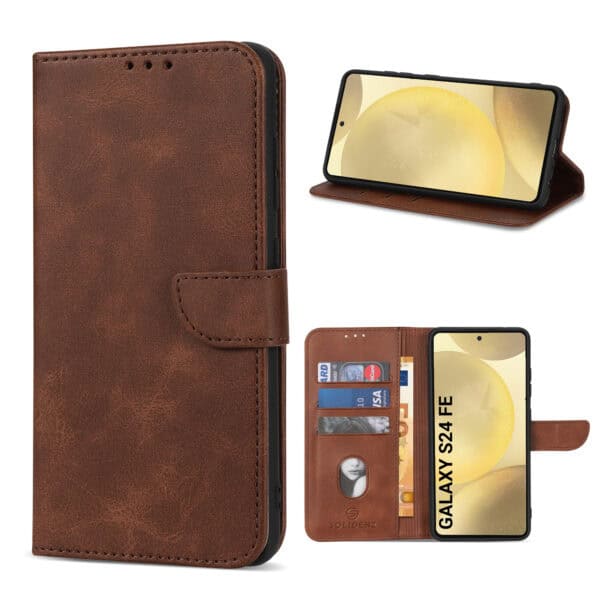Solidenz bookcase Samsung Galaxy S24 FE - Bruin