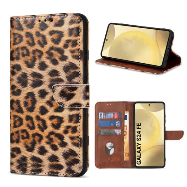 Solidenz bookcase Samsung Galaxy S24 FE - Luipaard
