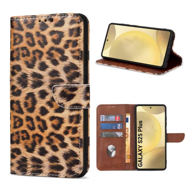 Solidenz bookcase Samsung Galaxy S25 Plus - Luipaard