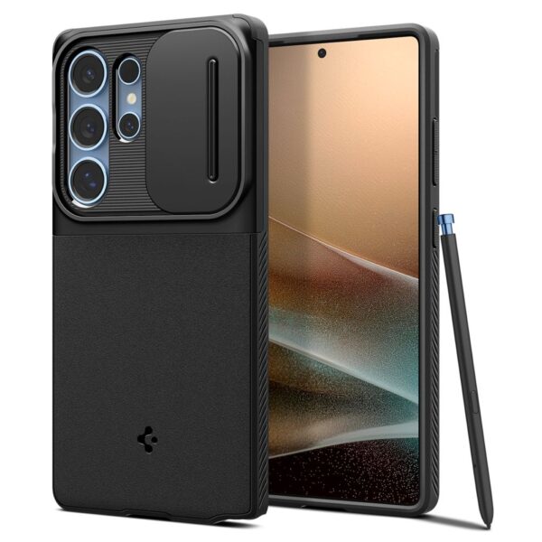 Spigen Optik Armor Samsung Galaxy S25 Ultra hoesje - Zwart