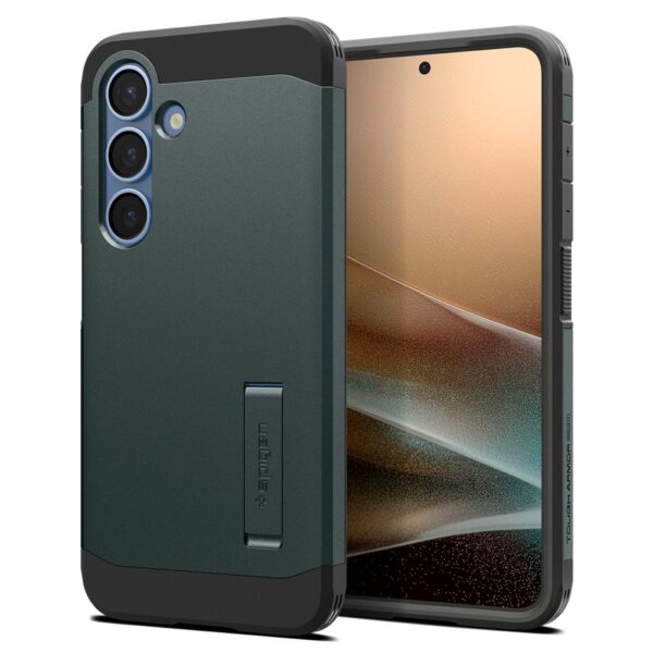 Spigen Tough Armor MagSafe Samsung Galaxy S25 hoesje - Abyss Groen
