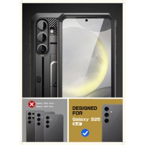 Supcase UB Pro hoesje geschikt voor Samsung Galaxy S25 - Met en zonder screen protector - Zwart - 8