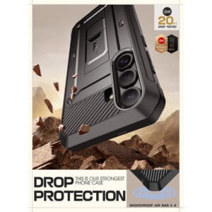 Supcase UB Pro hoesje geschikt voor Samsung Galaxy S25 Plus - Met en zonder screen protector - Zwart - 2