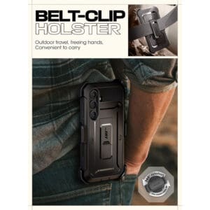 Supcase UB Pro hoesje geschikt voor Samsung Galaxy S25 Plus - Met en zonder screen protector - Zwart - 6