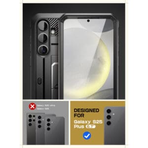 Supcase UB Pro hoesje geschikt voor Samsung Galaxy S25 Plus - Met en zonder screen protector - Zwart - 8