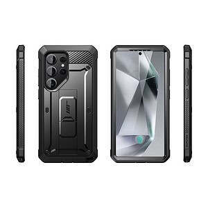 Supcase UB Pro hoesje geschikt voor Samsung Galaxy S25 Ultra - Met en zonder screen protector - Zwart - 1