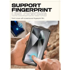 Supcase UB Pro hoesje geschikt voor Samsung Galaxy S25 Ultra - Met en zonder screen protector - Zwart - 5