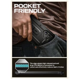 Supcase UB Pro hoesje geschikt voor Samsung Galaxy S25 Ultra - Met en zonder screen protector - Zwart - 7