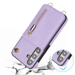 Solidenz Fashion Portemonnee hoesje met koord Samsung Galaxy S24 FE - Violet - 2