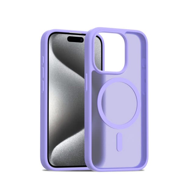 iPhone 15 Pro Max hoesje Solidenz FrostMag MagSafe hoesje lavendel