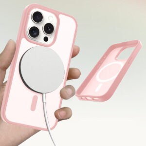 iPhone 15 Pro Max hoesje Solidenz FrostMag MagSafe case roze - 2