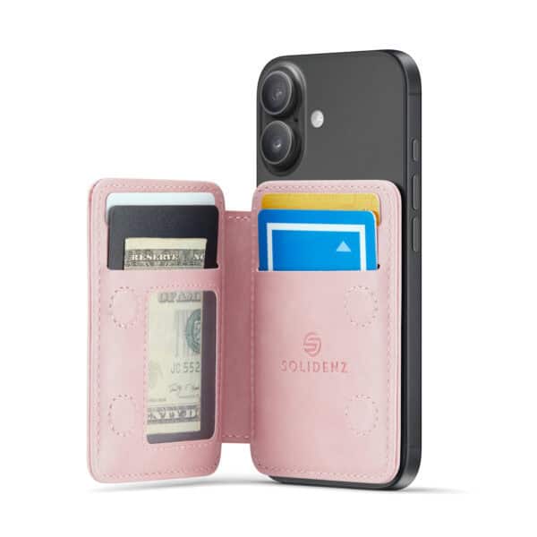 Solidenz MagSafe Wallet tot 4 kaarten - Roze