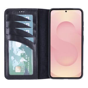 Solidenz Moda Book Samsung Galaxy A56 echt leren hoesje - Zwart - 2