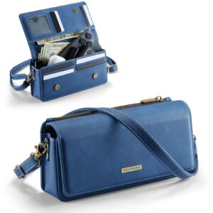 Solidenz Universele Schoudertas voor Telefoon en Portemonnee tot 7.5 inch - Blauw Main Image