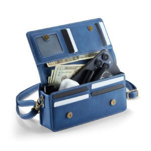 Solidenz Universele Schoudertas voor Telefoon en Portemonnee tot 7.5 inch - Blauw - 2