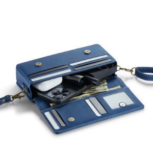 Solidenz Universele Schoudertas voor Telefoon en Portemonnee tot 7.5 inch - Blauw - 3