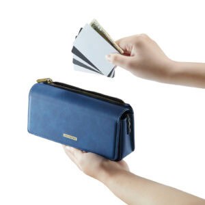 Solidenz Universele Schoudertas voor Telefoon en Portemonnee tot 7.5 inch - Blauw - 7