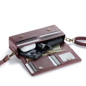 Solidenz Universeel Schoudertas voor Telefoon en Portemonnee tot 7.5 inch - Rood - 3