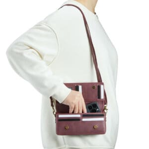 Solidenz Universeel Schoudertas voor Telefoon en Portemonnee tot 7.5 inch - Rood - 6