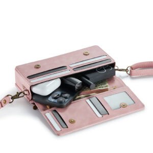Solidenz Universele Schoudertas voor Telefoon en Portemonnee tot 7.5 inch - Roze - 3
