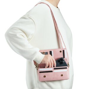 Solidenz Universele Schoudertas voor Telefoon en Portemonnee tot 7.5 inch - Roze - 6