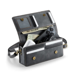 Solidenz Universele Schoudertas voor Telefoon en Portemonnee tot 7.5 inch - Zwart - 2
