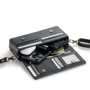 Solidenz Universele Schoudertas voor Telefoon en Portemonnee tot 7.5 inch - Zwart - 3