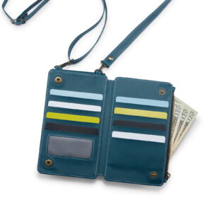 Solidenz Universeel Telefoontasje en portemonnee tot 7.3 inch - Blauw - 7