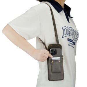 Solidenz Universeel Telefoontasje en portemonnee tot 7.3 inch - Bruin - 6