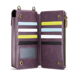 Solidenz Universeel Telefoontasje en portemonnee tot 7.3 inch - Paars - 9