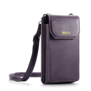 Solidenz Universeel Telefoontasje en portemonnee tot 7.3 inch - Paars - 1