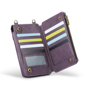Solidenz Universeel Telefoontasje en portemonnee tot 7.3 inch - Paars - 2