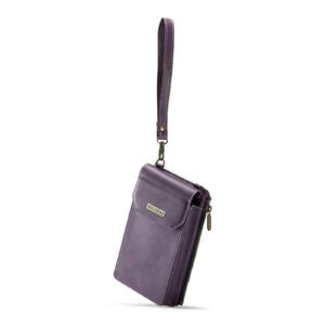 Solidenz Universeel Telefoontasje en portemonnee tot 7.3 inch - Paars - 8