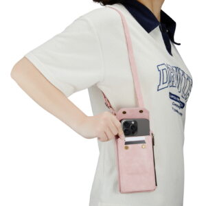Solidenz Universeel Telefoontasje en portemonnee tot 7.3 inch - Roze - 6