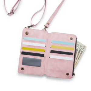 Solidenz Universeel Telefoontasje en portemonnee tot 7.3 inch - Roze - 7